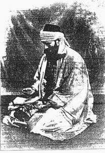 Painting of the Sheikh at prayer in 1902